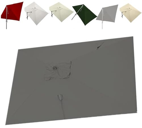 Auvent de rechange pour parasol déporté carré de 3 x 3 m, tissu résistant aux UV, 8 baleines, abat-jour de table, housse grise pour terrasse et jardin