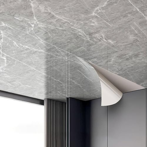 Enigmaire Dalles de Plafond Autocollantes en PVC pour Salle de Bain,Dalle De Plafond,Dalles de Plafond Suspendue en PVC imperméable,LéGer Et Installer Facile,Peut êTre Coupé,pour Maison,Cuisine