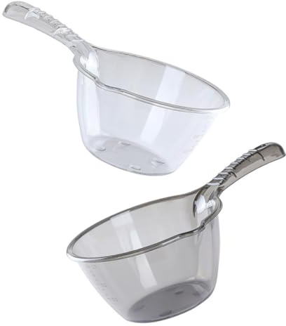 VERDANVERSE 2 pezzi Mestolo da Cucina in Plastica con Manico Lungo Mestolo Multiuso per Acqua e Irrigazione Domestica Capiente e Pratico per Cucina e Giardino