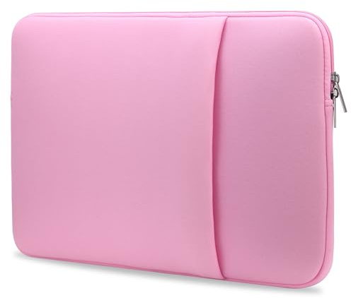 SIBOMTEX B2015 Laptop Sleeve Soft Zipper Pouch 12'' Laptop Bag Replacement for MacBook Air Pro Ultrabook Laptop Pink