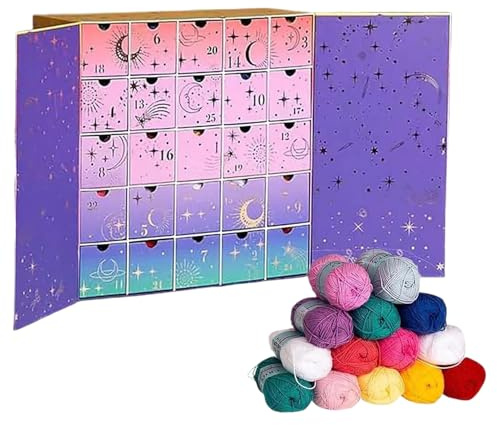 Calendario De Adviento De Crochet Society 2025, 25 Días De Proyectos Con Tutoriales, Calendario De Cuenta Regresiva Para Navidad Con h-ilo Para Manualidades DIY, Para Mamá, Novia, Abuela