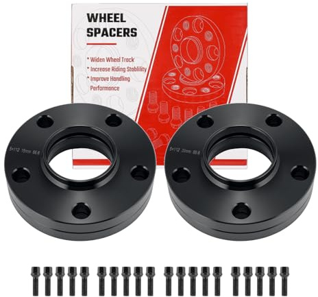 Spurverbreiterung 5x112mm VA 30mm HA 40mm 66,6 mm inkl.Kompatibel mit Audi A4 A5 A6 A7 Kompatibel mit Mercedes-Benz mit Radschrauben M14x1,5x40/45mm Spurplatten Distanzscheibe