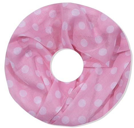 irisaa Damen Loop Schal Dünn & Leicht, Schlauchschal Rundschal mit modischen Prints, Herz-, Punkte- & Leopardenmuster, für Frühling & Herbst