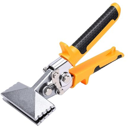 Aolidsive Sheet Metal Hand Seamer, 3 Inch CRV Steel TPR Ergonomic Handle Straight Jaw Bender with Safety Lock, for Decoration and Metal Working