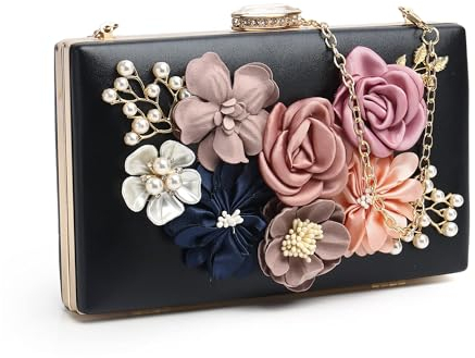 fannos Clutch damen blumen brautbeutel portemonnaie tasche abendhandtasche damen brauttasche hochzeit brauttasche hochzeit hochzeit tasche braut handtasche handtasche mit kette