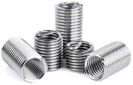 Lot de 10 inserts filetés M12-1,75 × 2,5D - Métriques - En acier inoxydable - Type hélicoil - Pour réparation