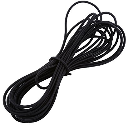 Cordon élastique Extensible 5 mm x 10 m Noir Cordon Elastique Rond Ficelle Élastique Solide Corde Elastique pour Bache Remorque Fabrication de Bricolage (5mm 10m)