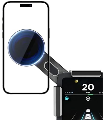 ANKEWAY für Tesla Model Y/3/X/S Handyhalterung passend für iPhone 16 15 14 13 Serie und Handys mit MagSafe-Hülle, Tesla Magsafe Autohalterung [Superstark Magnetkraft], Model 3/Y Zubehör