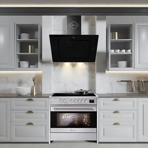 GURARI Induktions-Standherd GCH E 913 X +GCH S 155 BL 90 Prime, Induktions Standherd 90 cm/ 121L +Dunstabzugshaube 90 cm