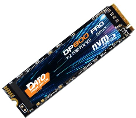 DATO DP800 Pro 1TB M.2 2280 PCIe Gen4x4 NVMe SSD interno SSD SSD per giochi e creatori (fino a 5000/4600 MB/s)