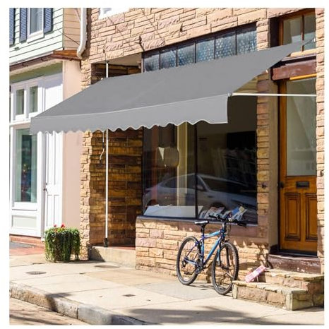 Gelenkarmmarkise mit Handkurbel,Markisen for Terrasse,Terrassenmarkise mit manueller Kurbel,Camping-Markisen, einziehbares Vordach,Sonnenschutz for Hinterhöfe,Gärten ( Color : C , Size : W3.5m(137.79i