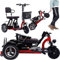 Mobility Scooters,Foldable Lightweight 3-Wheel Mobility Scooter - Up to 45km Battery Life - Comfortable Seat - Ideal for Elderly & Disabled