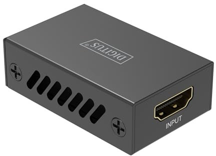 DIGITUS DS-55341 Ripetitore HDMI - UHD 8K/60 Hz (HDTV: 7680 × 4320p) Max. 10 m - UHD 4K/60 Hz Max. 13 m - Amplificatore di segnale, HDMI 2.1, HDCP 2.3, DTS, Dolby Digital, LPCM - Alimentazione: USB-C