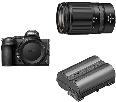 Nikon Z 5, Appareil Photo Numérique Hybride Plein Format Taille Unique + Objectif NIKKOR Z 28-75mm f/2.8 pour Hybride Z Noir + Batterie Rechargeable Haute capacité Lithium-ION EN-EL15c