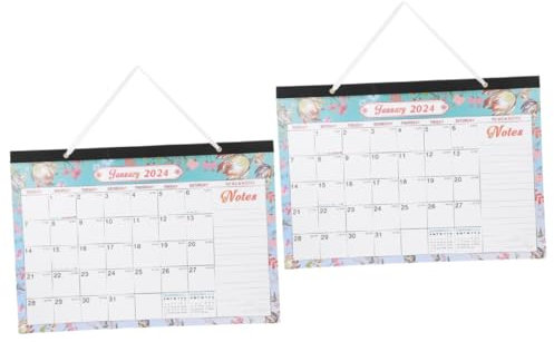 TEHAUX 2stücke Wandkalender Mit Feiertagen Praktischer Monatskalender Für Büro Und Zuhause Zur Zielverwirklichung Und Planung Klare Druckqualität Langlebige Materialien