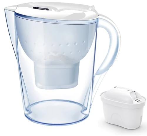 Jarra de agua alcalina de 3,5 L, jarra de filtro de agua activada con filtro de fluoruro, sistema ionizador de 7 etapas para aumentar los niveles de pH, sin BPA, purifica tu agua hoy