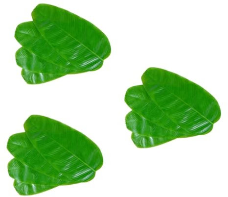 30 Pièces Tapis De Bol Assiettes en Feuille De Bananier Feuilles De Bananier pour Cuisiner Set De Table Feuilles Tapis De Feuille De Bananier Écaille Feuille De Bananier Green PRETYZOOM