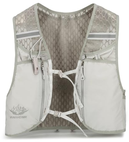 SOUUXIU Laufweste Damen und Herren, Ultraleicht Trinkrucksack mit Trinkbeutel, verstellbare Laufrucksack Universal-Trinkweste für Klettern, Wandern, Reiten, Zubehör