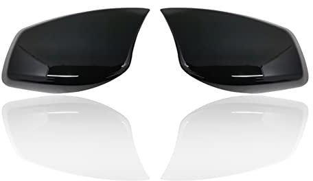 Auto Spiegelkappe Für 5 Series E60 E61 E63 E64 2004–2008 520i 525i 528i 528xi 530i Rückspiegel-Abdeckkappen Spiegelkappen Außenspiegel(Black One Pair)