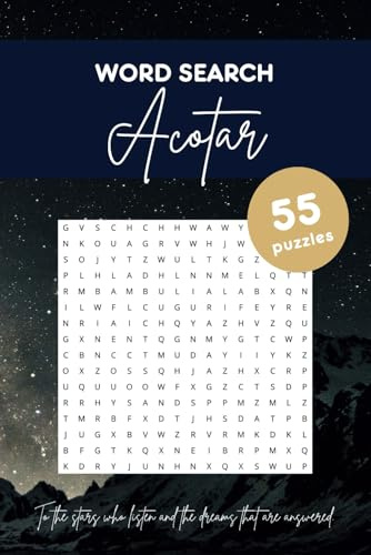 ACOTAR World Word Search Book: 55 Easy to Read Puzzles for Adults, Teens and fans of A Court of Thorns and Roses.