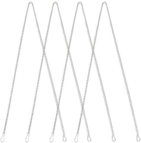 Beebeecraft 4 pz 39 Pollici Catene per Appendere Vetrate Colorate 201 Catene in Acciaio Inossidabile per Appendere Quadri con Gancio A Clip per Decorazione Piante da Esterno Giardino Interno