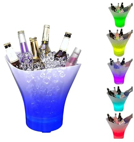 Led Ice Bucket, Bluetooth Speaker Ice Bucket, 7-color Breathing Light Ice Bucket, 5-7l Large Capacity Ice Bucket, Portable Party Ice Bucket (5l)