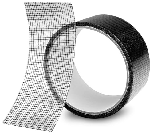 Myrindor Ripara Zanzariere Adesivo Invisibile, Nastro Ripara Zanzariere, Nastro Adesivo per Zanzariere, Kit Riparazione Zanzariere, Nastro Adesivo di Riparazione per Riparare Schermo e Fori(5cmx9m)