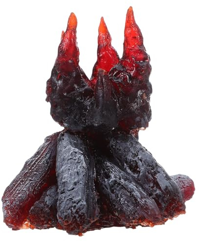 Kisangel Feu De Camp Factice Résine Modèle De Faux Feu pour Décorations De Maison De Poupée Accessoire De Camping Miniature sans Fumée