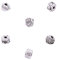 6 Pc Oxidised Silver Charm Bracelet Stopper Clips Lock Spacer Beads Heart Theme for fits Girls Womens Pandora Charm Bracelets Jewellery Making Gifts