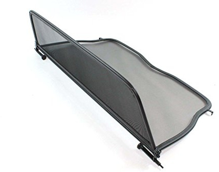 Tief-Tech Windschott für BMW E30 (1988-1993) - Klappbar - mit Schnellverschluss - Schwarz | Windabweiser | Windblocker | Wind Deflector
