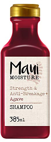 Maui Moisture Strength & Length Agave Shampoo (385 ml), feuchtigkeitsspendendes Anti-Haarbruch & Haarpflege Shampoo, reich an Agave, Hibiskusöl & Ananasextrakt, ohne Silikone, Sulfate & Parabene
