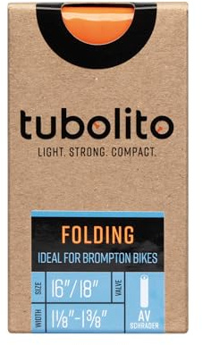 Tubo-Schlauch – Faltrad – 16/18 Zoll – Shraeder-Ventil, 45 x 25 mm, Orange