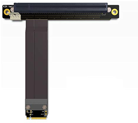 ADT-Link M.2 NGFF NVMe Key M Câble d'extension vers PCIE x16 adaptateur riser pour cartes graphiques 16x PCI-e pci-Express pour M2 2230 2242 2260 2280