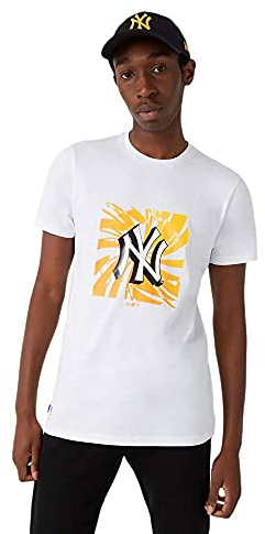New Era New York Yankees MLB Box Graphic T-Shirt Herren (weiß, L)