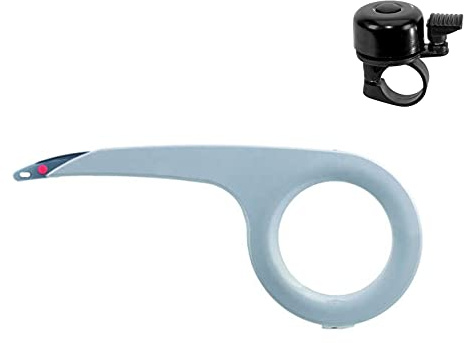 HEBIE 330-E25 Fahrradkettenschutz Kettenschützer 38 Zähne Silber inkl. Fahrradklingel
