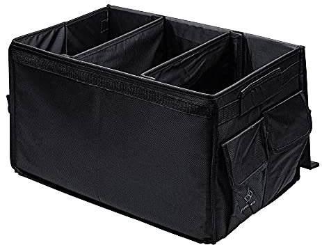 Living Air Auto Organizer für Kofferraum/Beifahrersitz - Kofferraumtasche faltbar, Auto Tasche, Falt-Korb, Aufbewahrungsbox fürs Auto, Wohnmobil Zubehör