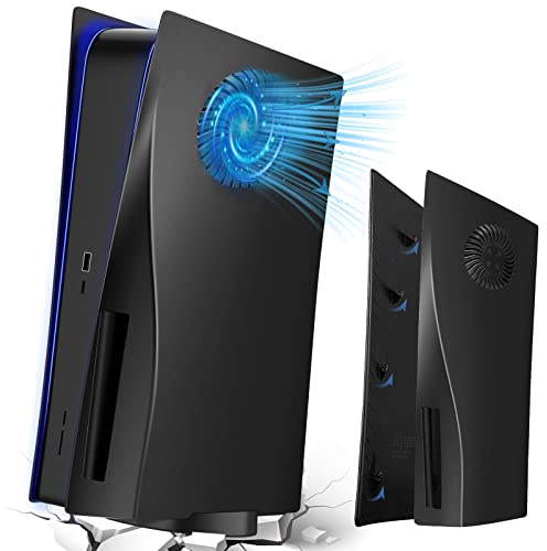 Wedorat Plaque de refroidissement améliorée pour PS5 Disc Edition, Noir, ABS