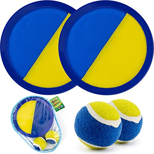 Weokeey Klettballspiel Klettball Strandspielzeug Spiele für Draußen Wasserdicht Ball Klettspiel Wurf Kinderspiele Gartenspiele Outdoor Spiele Geschenke für Kinder 3 4 5 6 7 Jahren