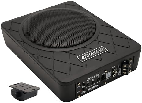 ESX HZ800A - Subwoofer attivo da 20 cm (8), serie Horizon - 100 W RMS / 200 W max. - Alloggiamento in alluminio massiccio