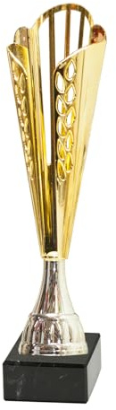 tecnocoppe Coppa in ABS Dorato Altezza 36 cm. Targhetta Personalizzata Omaggio