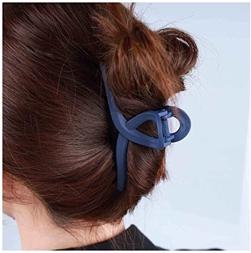 Yheakne Vintage Acryl Haar Klauen Clip - Kunststoff Plain Haar Halter Clips Jelly Kiefer Französisch Fang Barrette Dekorative Haarzubehör Für Frauen Und Mädchen (Navy Blau)