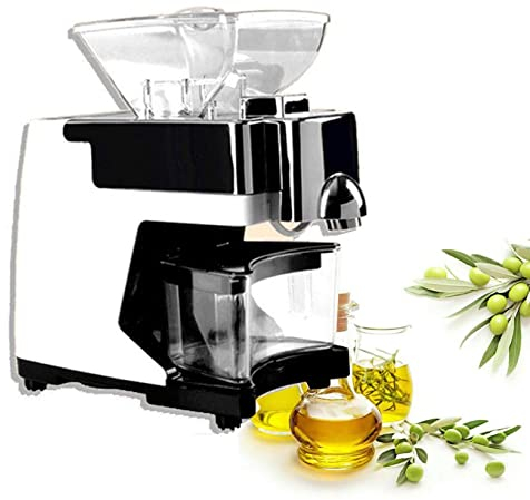 XDLYWUZIQ Ölpressemaschine, elektrische Ölpresse aus Edelstahl 304 für den gewerblichen Heimgebrauch, automatische Haushaltsölextraktion für Erdnüsse, Sesam, Sonnenblumenkerne,White