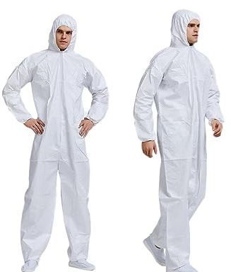 Fancystyle Disposable Protective Coverall Painters Suit White (L, 6)
