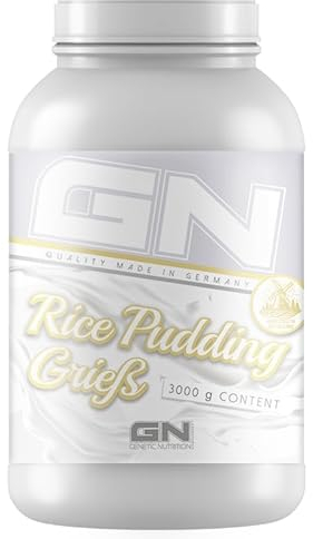 GN Laboratories Rice Pudding Grieß – Reispudding mit hohem Proteingehalt – Zuckerfreier Proteinpudding für Low-Carb Ernährung und Fitness – 3000g Beutel, Schnelle Zubereitung“