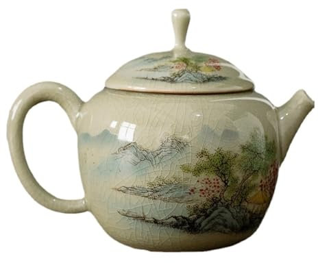 MOKLYF Tetera Tetera de Cerámica Antigua Arcilla Verde Juego de Té Kung Fu Tetera Individual para el Hogar con Filtro Tetera Individual(