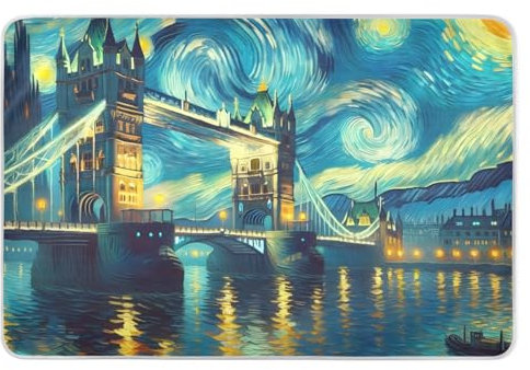 Wasserdichte Unterlage Starry London Blue Wiederverwendbare Bettnässer Matratzenschoner, Inkontinenzeinlagen für Bett, waschbar, 86,4 x 132,1 cm