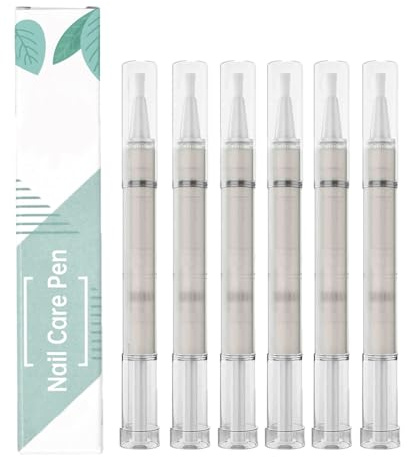 Nail Care Pen, Nagelpflegestift, Pflege Nail, Nagelwachstum Fördern, Für gepflegte Fingernägel & Fußnägel, mit Teebaumöl, Vitamin E & Aloe Vera (6 pc, 1)