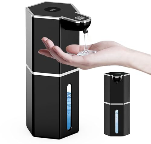 Hengrongshen Seifenspender Automatisch,Elektrischer Seifenspender,Soap Dispenser Mit Sensor 4 Stufen Verstellbar & IPX5 Wasserdicht Für Küche,Bad,Büro (B)