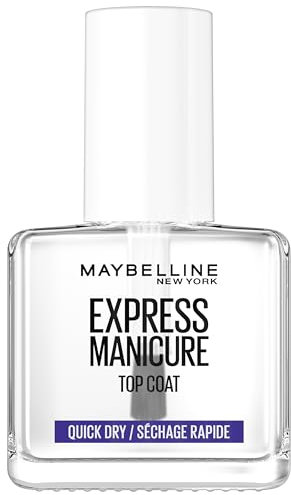 Maybelline New York Express Manicure Top Coat ad asciugatura rapida Quick Dry Top Coat Trasparente 12 ml