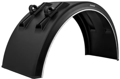 DOMAR DK3075 Einzelkotflügel 19,5 bis 22,5 Zoll aus Kunststoff für LKW-Anhänger 1250 x 430 mm mit Befestigungswinkeln als Radabdeckung und Schmutzfänger für Sattelauflieger